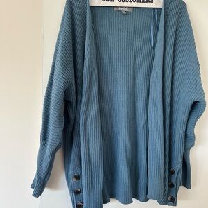 Marled Reunited Clothing Blue Button-Detail Sweater